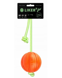 LIKER  Lumi Dog Spielzeug Ball an einer leuchtenden Schnur für Hund 7 cm