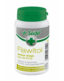 DR SEIDEL Flawitol mit Chondroitin und Glucosamin zur Linderung von Gelenkbeschwerden für Senioren Hunde 60 Tabletten