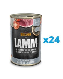 BELCANDO Super Premium Lamm mit Reis & Tomaten 24x400 g