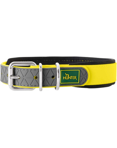 HUNTER Convenience Comfort Hundehalsband Größe S-M (45) 32-40/2cm gelb neon