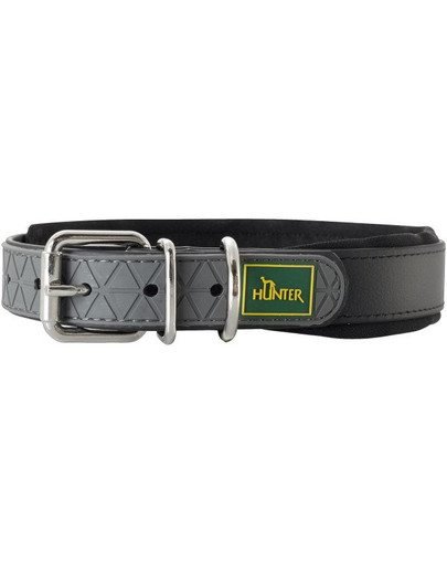 HUNTER Convenience Comfort Hundehalsband Größe S-M (45) 32-40/2cm schwarz