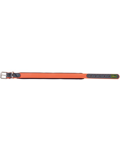 HUNTER Convenience Comfort Hundehalsband Größe L (60) 47-55/2,5cm orange neon