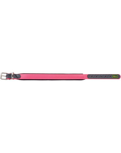 HUNTER Convenience Comfort Hundehalsband Größe L (60) 47-55/2,5cm rosa neon
