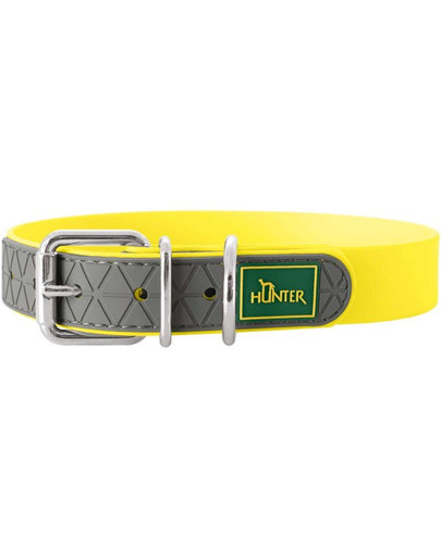 HUNTER Convenience Halsband für Hunde Größe L-XL (65) 53-61/2,5cm gelb neon
