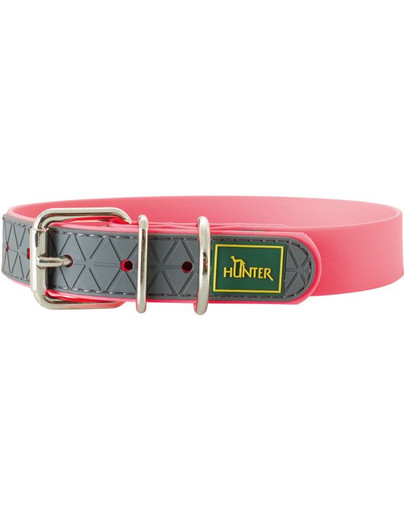 HUNTER Convenience Halsband für Hunde Größe L-XL (65) 53-61/2,5cm rosa neon