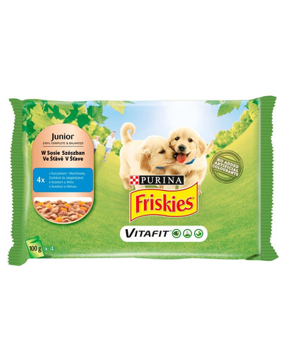FRISKIES Vitafit Junior mit Huhn und Karotte in Sauce 40x100g Welpennassfutter