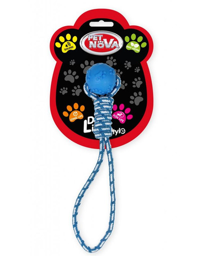 PET NOVA DOG LIFE STYLE Kauspielzeug Knochen + Seil Minze Aroma 40cm Blau