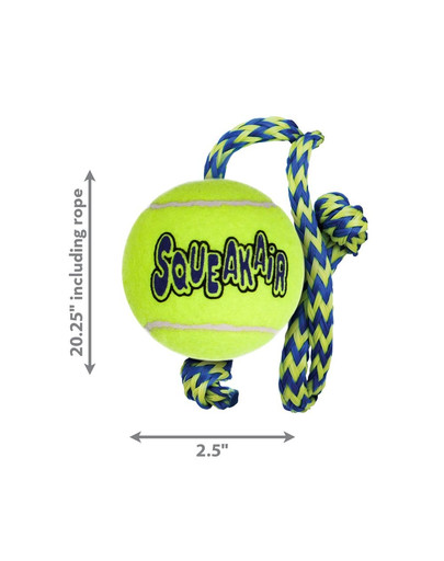 KONG SqueakAir Ball with rope M