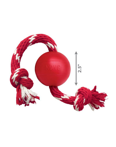 KONG Ball with Rope Klein