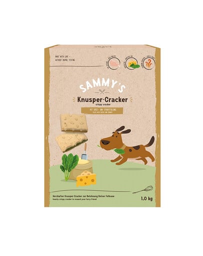 BOSCH SAMMY’S Hunde-Cracker-Leckerli 1 kg Käse und Spinat