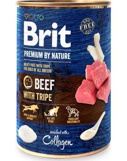 BRIT Premium by nature 6 x 400g Nassfutter für Hunde mit Rindfleisch
