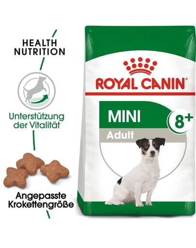 ROYAL CANIN Mini Adult 8+ Trockenfutter für ältere kleine Hunde (7 x 2 kg)