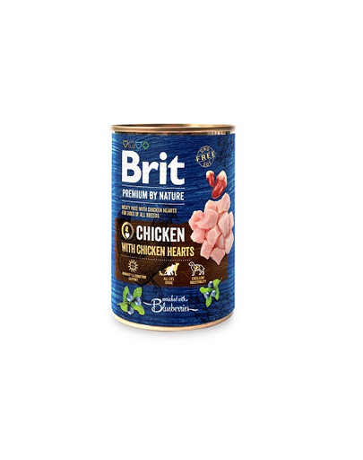 BRIT Premium by Nature Chicken&Hearts 6 x 400 g Huhn mit Hühnerherzen