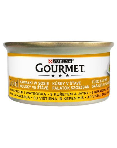 GOURMET Gold mit Huhn und Leber in Sauce 24x85g Katzennassfutter