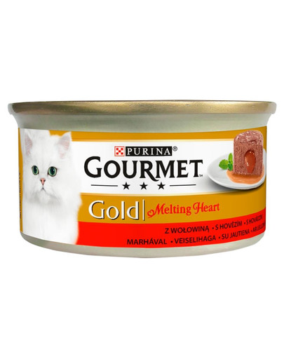 GOURMET Gold Melting Heart Rindfleisch 85g Nassfutter für Katzen