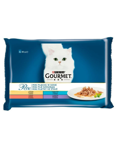 GOURMET Perle Mini Filets in Sauce 48x85g Nassfutter für Katzen