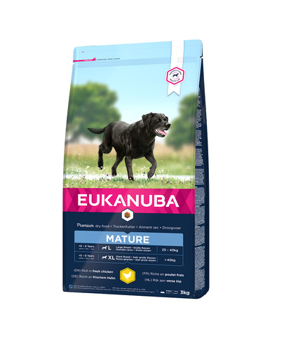 EUKANUBA Senior Large Breeds Chicken 3 kg Trockenfutter für ältere Hunde großer Rassen