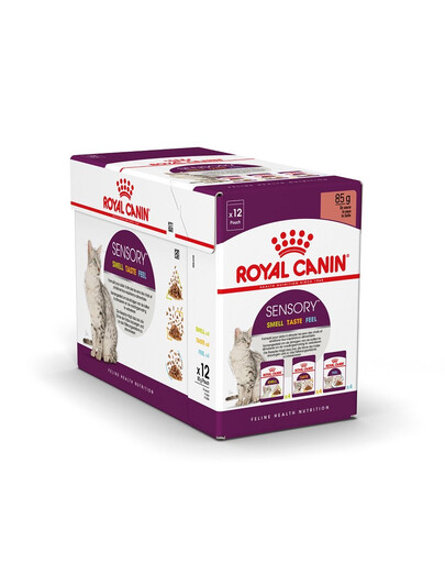 ROYAL CANIN Sensory Smell, Taste, Feel in Soße für Katzen 12 x 85 g Erwecken der Sinne