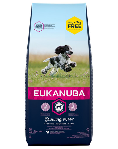 EUKANUBA Growing Puppy Medium Breed 18 kg
