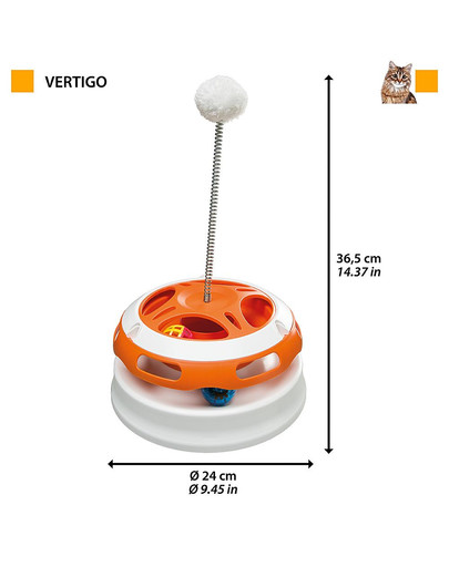 FERPLAST Vertigo Katzenspielzeug in Form eines Kreisels