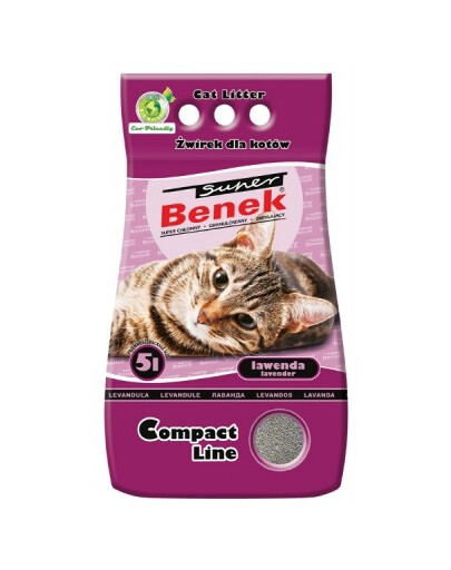 BENEK Super Compact Lavendel-Bentonitstreu Katzenstreu 5 l x 2 (10 l)