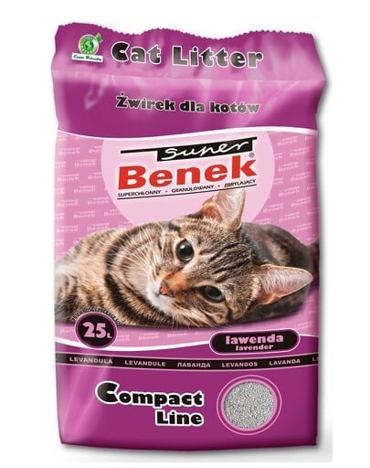 BENEK Super compact Lavendel-Bentonitstreu 50 l (25 l x 2)