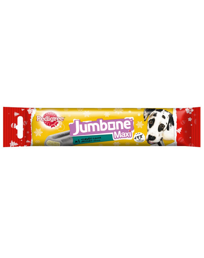 PEDIGREE Jumbone Maxi (große Rassen) Festliches Leckerli mit Putengeschmack für ausgewachsene Hunde 180 g
