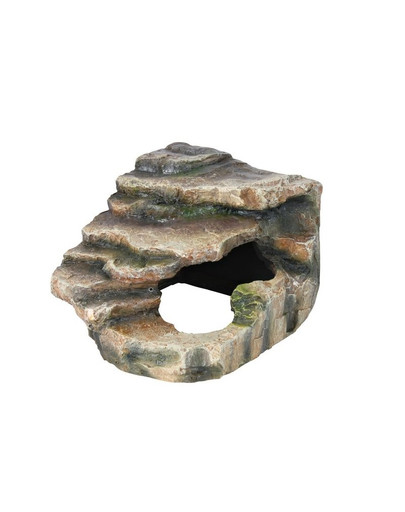 TRIXIE Eck-Fels mit Höhle und Plattform für Terrarium 19x17x17 cm