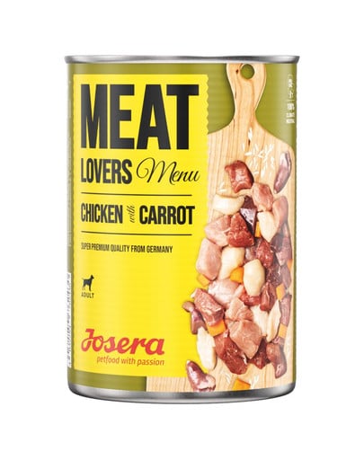 JOSERA Meatlovers Menu Chicken with Carrot 6x400 g + 1 Dose Chicken with Carrot 400 g GRATIS
