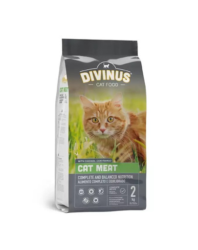 DIVINUS Cat Meat Trockenfutter für ausgewachsene Katzen 2kg