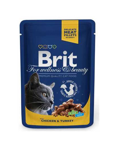 BRIT Premium Cat Adult Beutel in Soße für Katzen 24 x 100 g