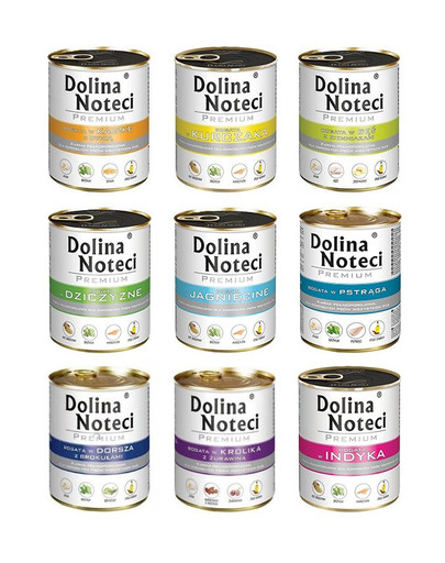 DOLINA NOTECI Gemischte Geschmacksrichtungen für Hunde 800 g x 27 Stück