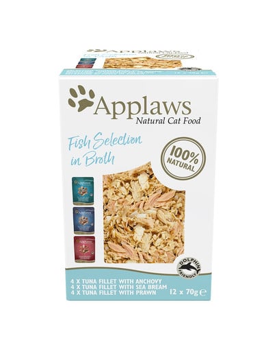 APPLAWS Applaws Selection Fish Multipack Geleesäckchen für Katzen 12x70g