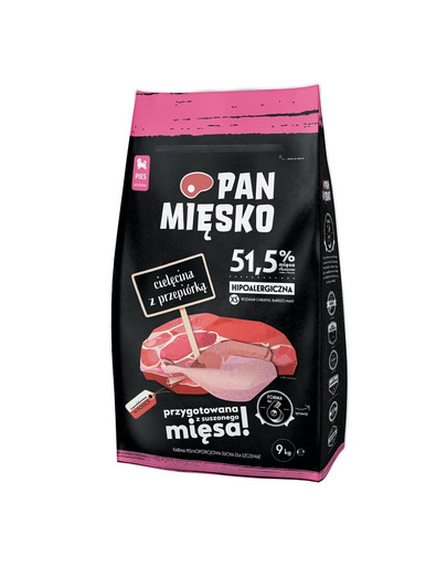 PAN MIĘSKO Kalbfleisch mit Wachtel für Miniaturrassen 9