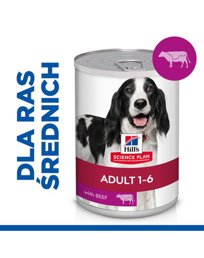 HILL'S Science Plan Canine Adult Beef 370 g für ausgewachsene Hunde mit Rindfleisch