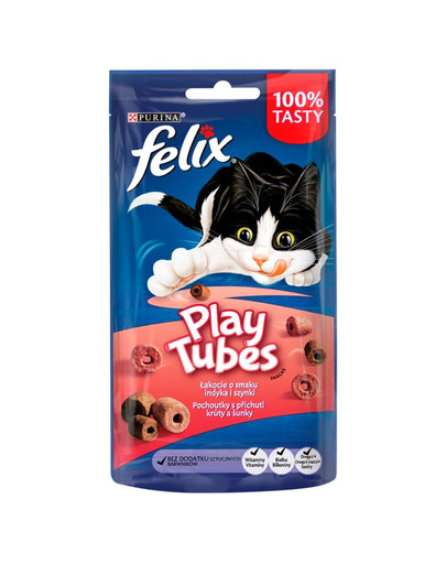 FELIX Play Tubes Truthahn- und Schinkengeschmack 8x50 g