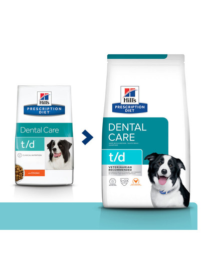 HILL'S Prescription Diet Canine t/d 4 kg Futter zur Förderung der Zahngesundheit Ihres Hundes