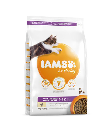 IAMS for Vitality Kitten mit frischem Hühnerfleisch 3 kg