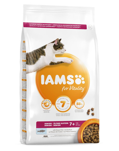 IAMS for Vitality Senior Cat Food with Ocean Fish 3 kg