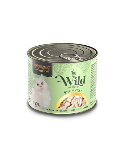 LEONARDO Wildschwein mit extra Filet Nassfutter für Katzen 12x200g