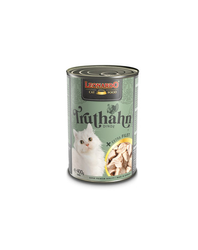 LEONARDO Truthahn mit extra Filet Nassfutter für Katzen 6x400g