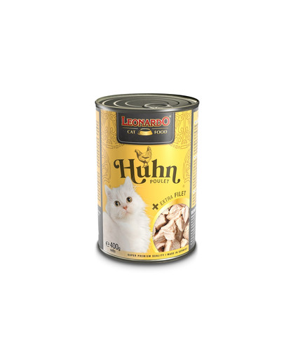 LEONARDO Huhn mit extra Filet Katzenfutter 6x400g