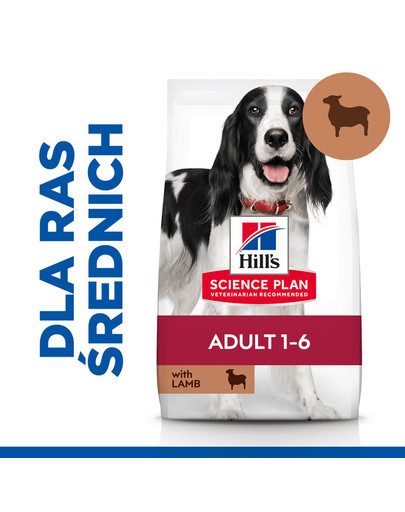 HILL'S Science Plan Canine Adult Medium Lamb & Rice 18 kg Hundefutter für mittelgroße Rassen mit Lamm und Reis