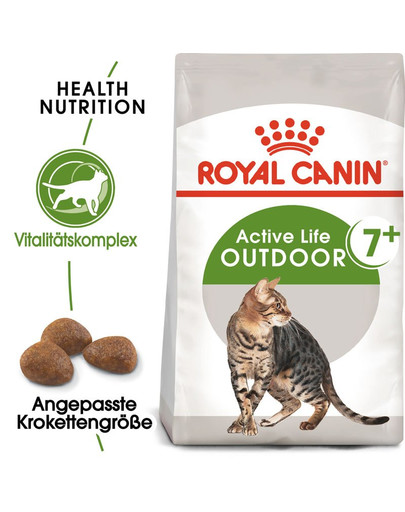 ROYAL CANIN OUTDOOR 7+ Katzenfutter trocken für ältere Freigänger 10 kg (25 x 0.4 kg)