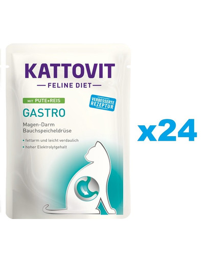 KATTOVIT Feline Diet Gastro Pute + Reis 24 x 85 g