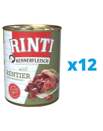 RINTI Kennerfleisch Rentier 12 x 800 g