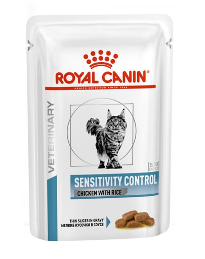 ROYAL CANIN Cat SENSITIVITY CONTROL Huhn mit Reis Katze - Feine Stückchen in Soße 24x85g