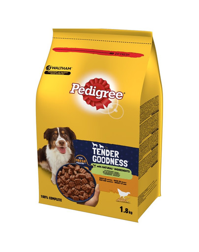 PEDIGREE Tender Goodness 1,8 kg geflügelreiches, halbfeuchtes Alleinfuttermittel für ausgewachsene Hunde