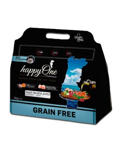 HappyOne Grain-Free Mediterraneum Sterilised Cat 3 kg