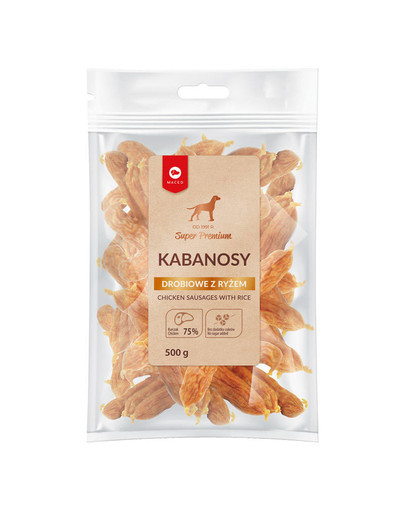 MACED Super Premium Geflügel Kabanosy mit Reis Ekonomy Pack 500 g